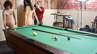 A Beautiful Dark Haired German Honey Loves Sucking A Boner After A Game Of Pool